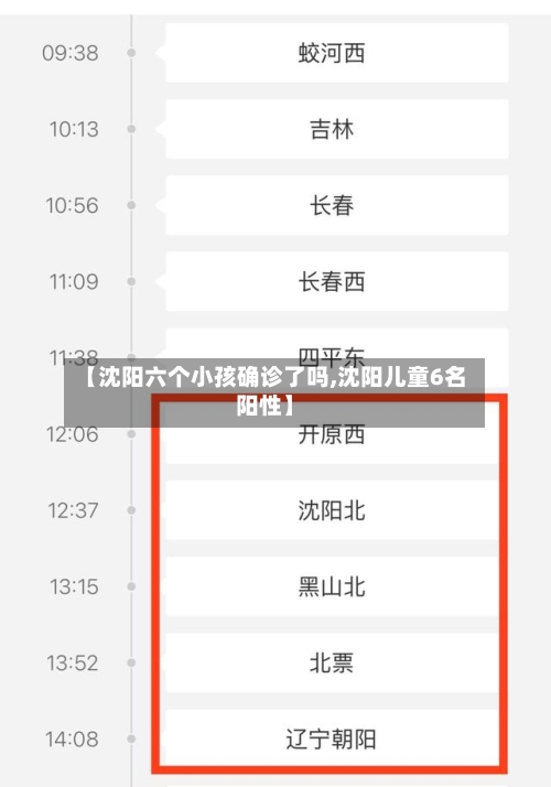 【沈阳六个小孩确诊了吗,沈阳儿童6名阳性】-第2张图片